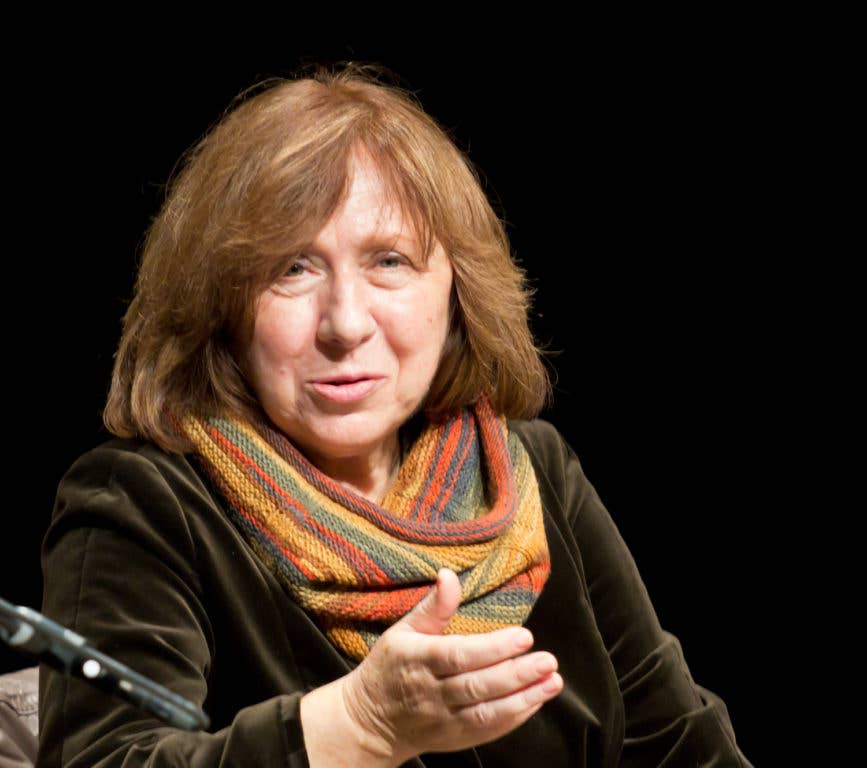 Svetlana Alexievich, not dead. (Image Wikipedia)
