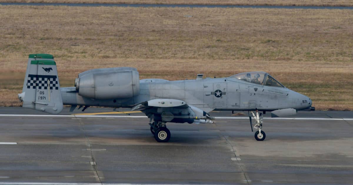 A U.S. Air Force A-10 Thunderbolt II fighter aircraft, assigned to the 25th Fighter Squadron, taxis down a runway during Exercise VIGILANT ACE 18 at Osan Air Base, Republic of Korea, Dec. 3, 2017. (U.S. Air Force photo by Staff Sgt. Franklin R. Ramos)
