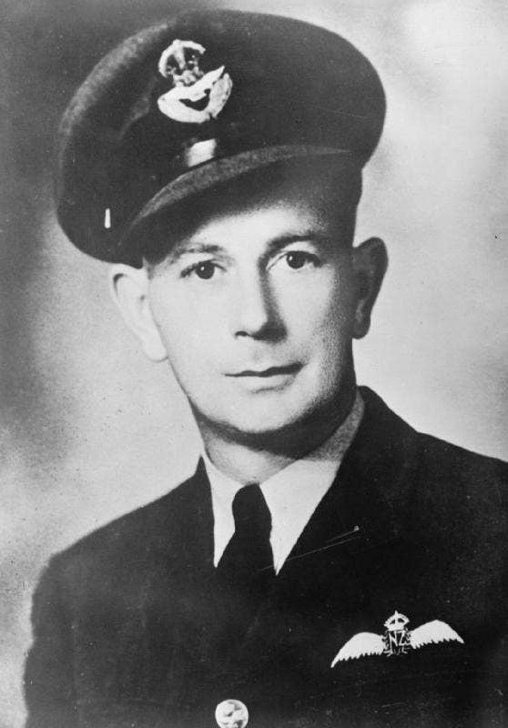 Flying Officer Lloyd Allan Trigg, Royal New Zealand Air Force, a B-24 pilot whose attack fatally damaged U-468. (Imperial War Museum photo)