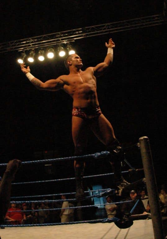 This is how Randy Orton stands at attention. (Image by Ken Penn)
