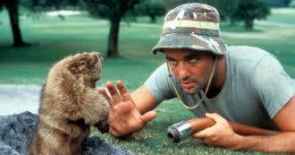 A SrA trying to explain how things go to a brand new Airman. (Image from Warner Bros' Caddyshack).