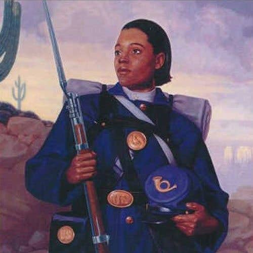 In 1866, Cathay Williams became the first African-American woman to enlist in the U.S. Army. She posed as a man, enlisting under the pseudonym William Cathay. (Image from U.S. Army)