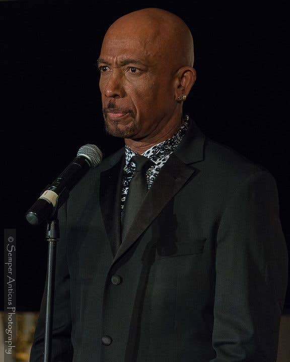 Montel Williams gives a passionate speech to the VETTY audience.