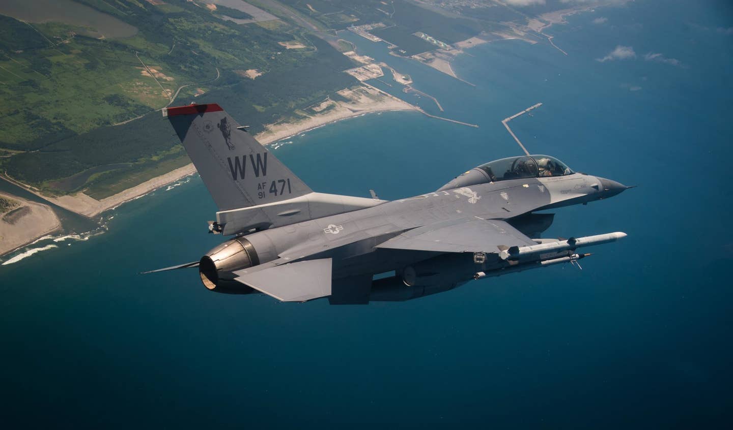 A F-16 will also participate in the Super Bowl LII flyover. (USAF photo)