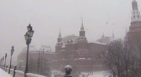 Blizzard hits Moscow. (YouTube)