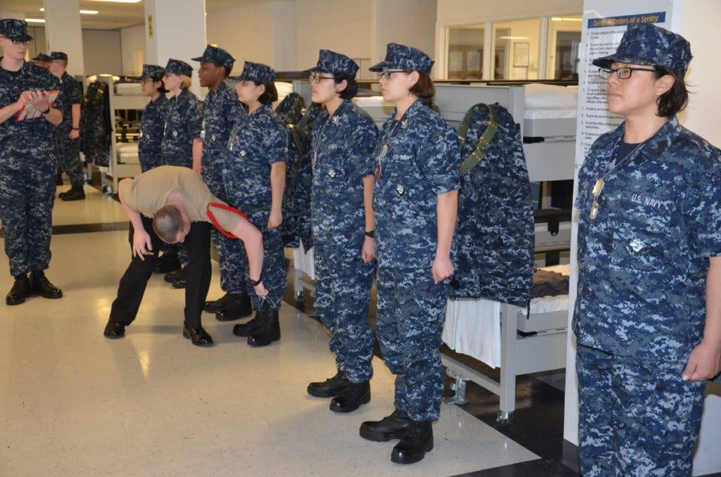 Some sororities even have someone to yell the regulations in their members' faces. (U.S. Navy photo by Brian Walsh)