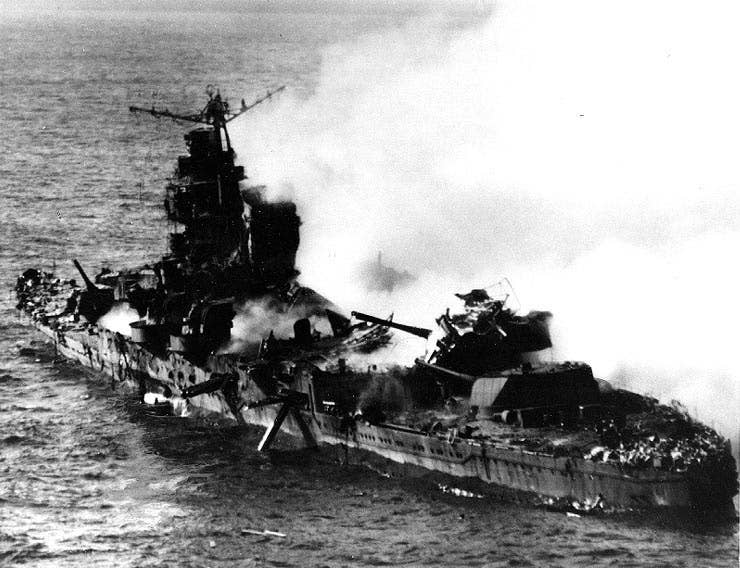 The Japanese heavy cruiser Mikuma shortly before it sank Jun. 6, 1942. Photo: US Navy
