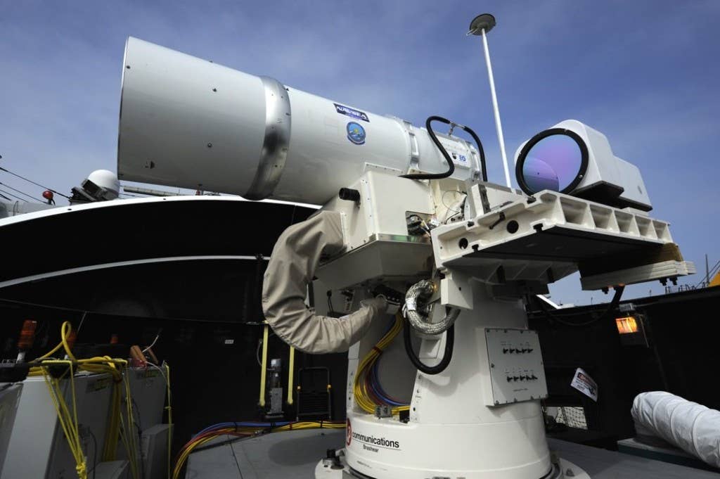 The Naval laser weapon system the US successfully tested in December 2014. Photo: US Navy