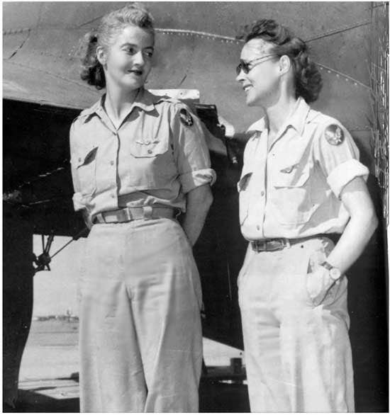 Nancy Love and Betty Gillies (U.S. Air Force photo)