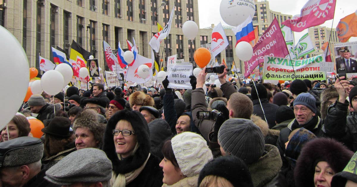 Moscow rally 24 December 2011. (Photo from Wikimedia Commons.)