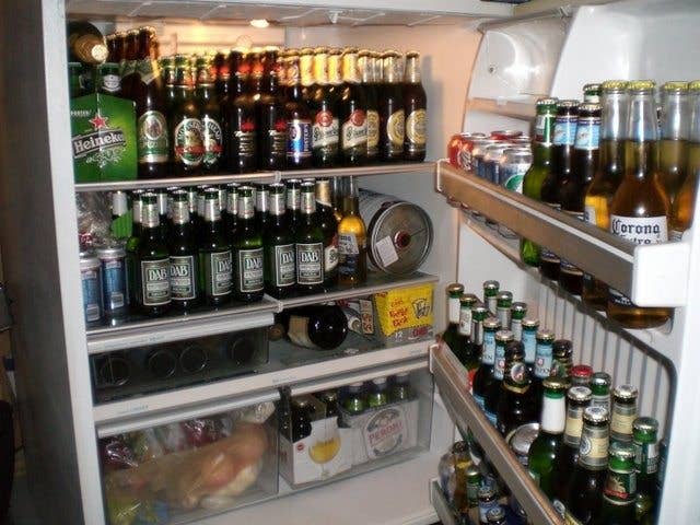 beer fridge in the barracks