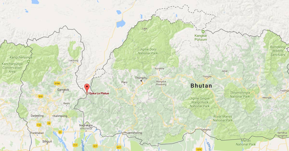 Doklam Plateau. Image from Google Maps.