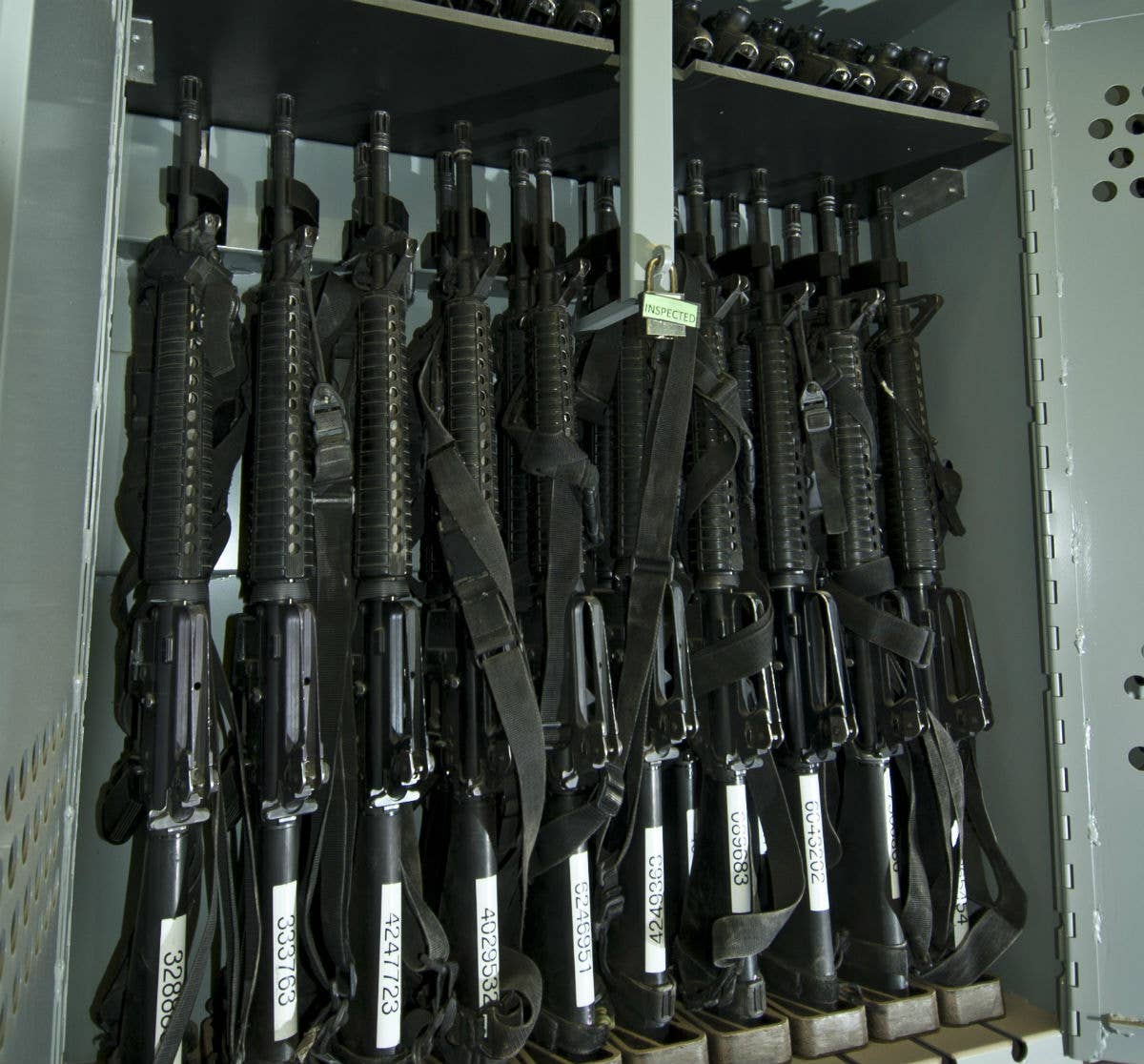M16 assault rifles. DoD photo by Capt. Raymond Geoffroy
