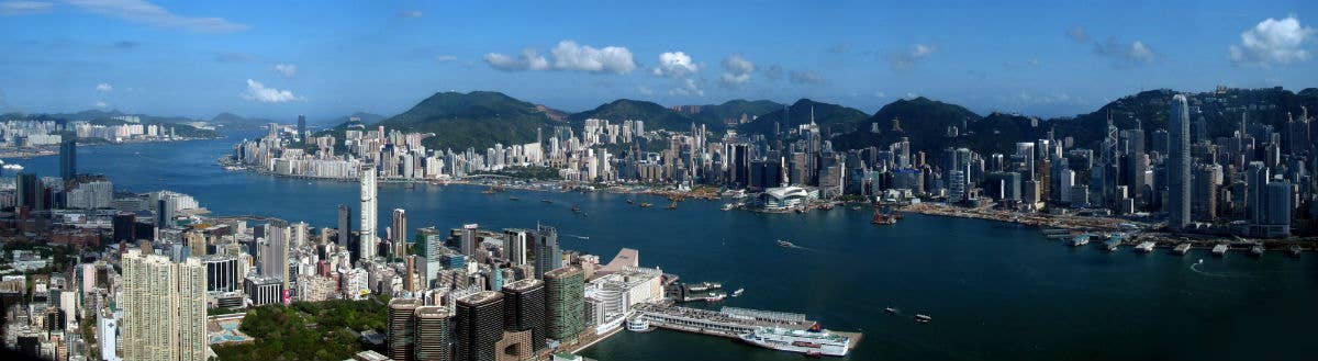 Victoria Harbor, Hong Kong. Photo from Wikimedia Commons.