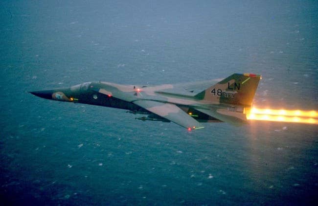 While the TF-30 had compressor stall issues with the F-14 it worked well for the F-111. (Photo: U.S. Air Force)