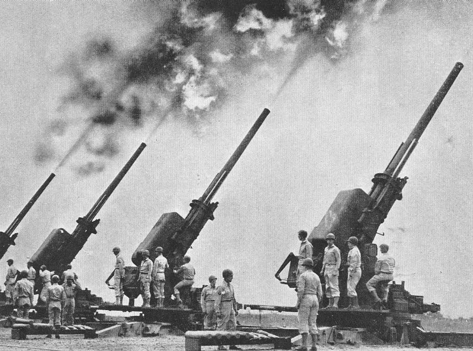 American anti-aircraft gun crews firing in World War II. (Photo: Flickr/U.S. Army RDECOM)