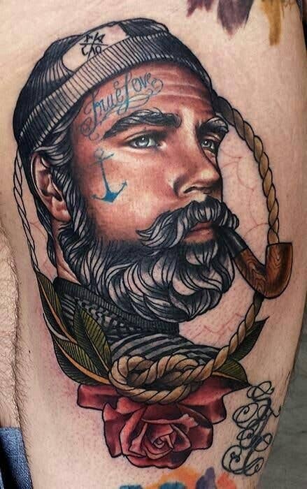 sailor portrait tattoo