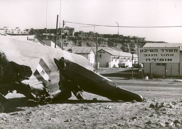 Mig-17 wreckage from the Ofira Air Battle. Photo: Israel Defense Forces