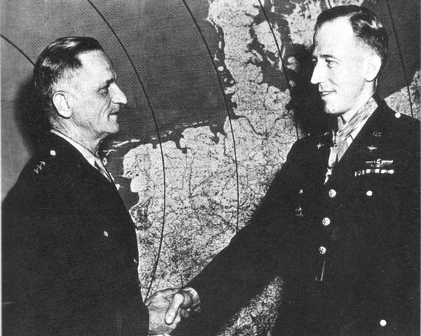 Howard receives the Medal of Honor. (Photo: U.S. Army Air Forces)