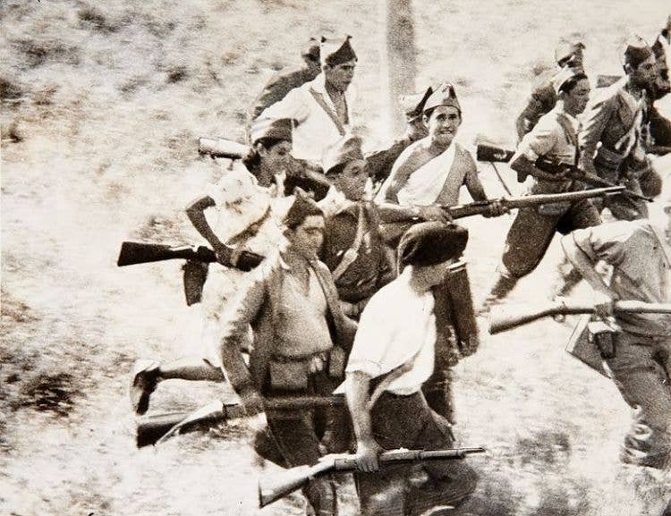 Spanish Republic troops near Madrid, c. 1936