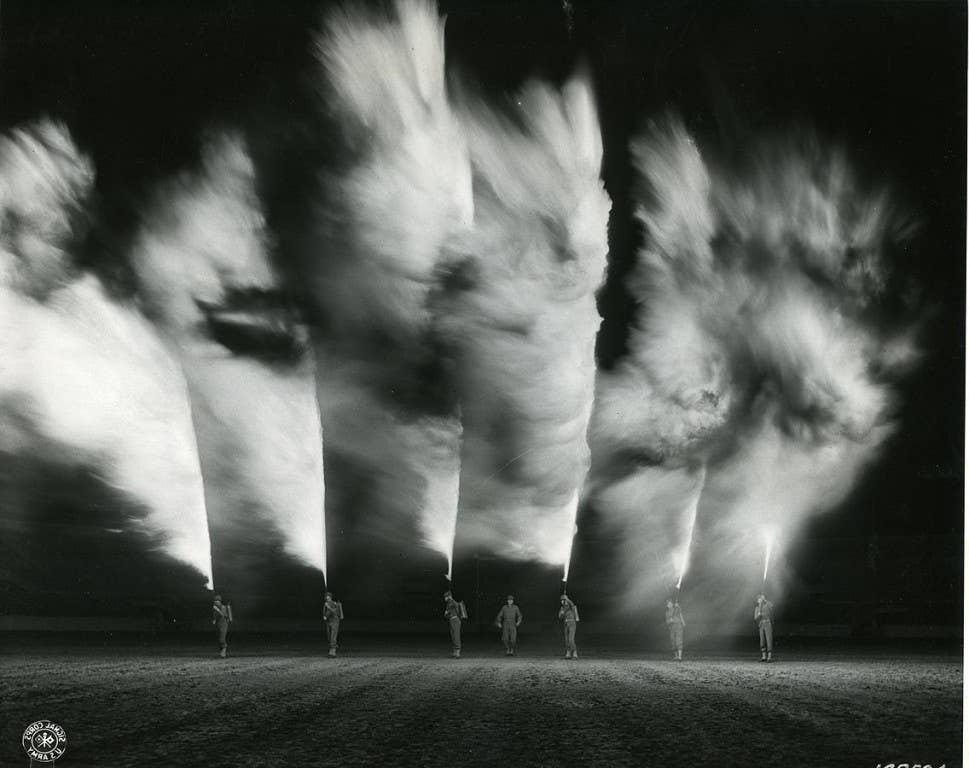 Flamethrowers at an Army show in New Orleans in 1942. Photo: National Archives