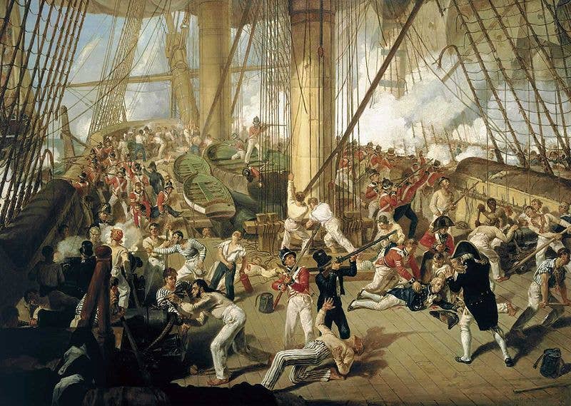 Nelson's death at Trafalgar (Wikimedia Commons)