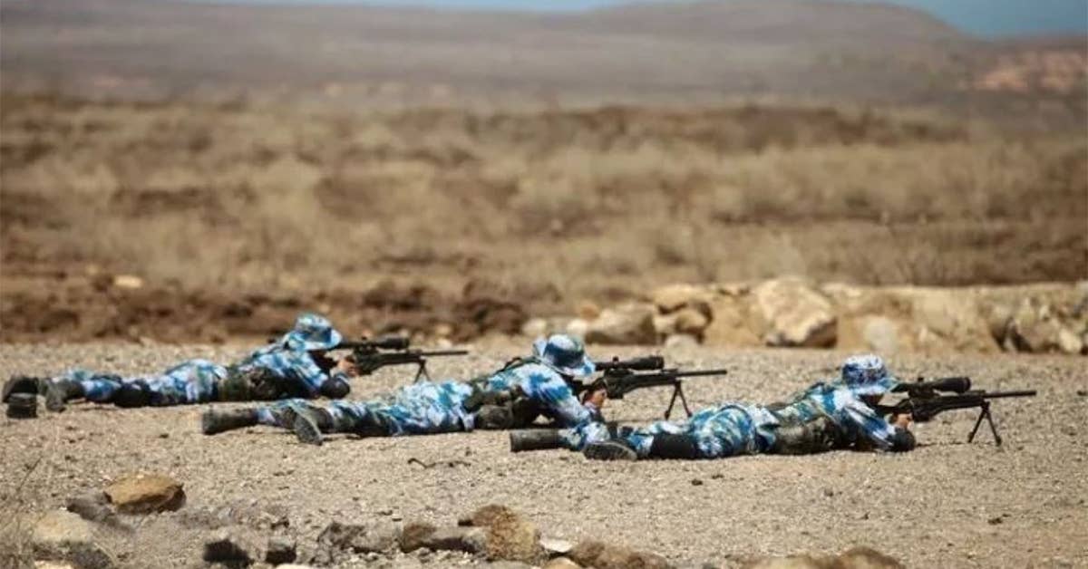 PLA troops undergo live-fire exercises in Djibouti. Source: Government handout.