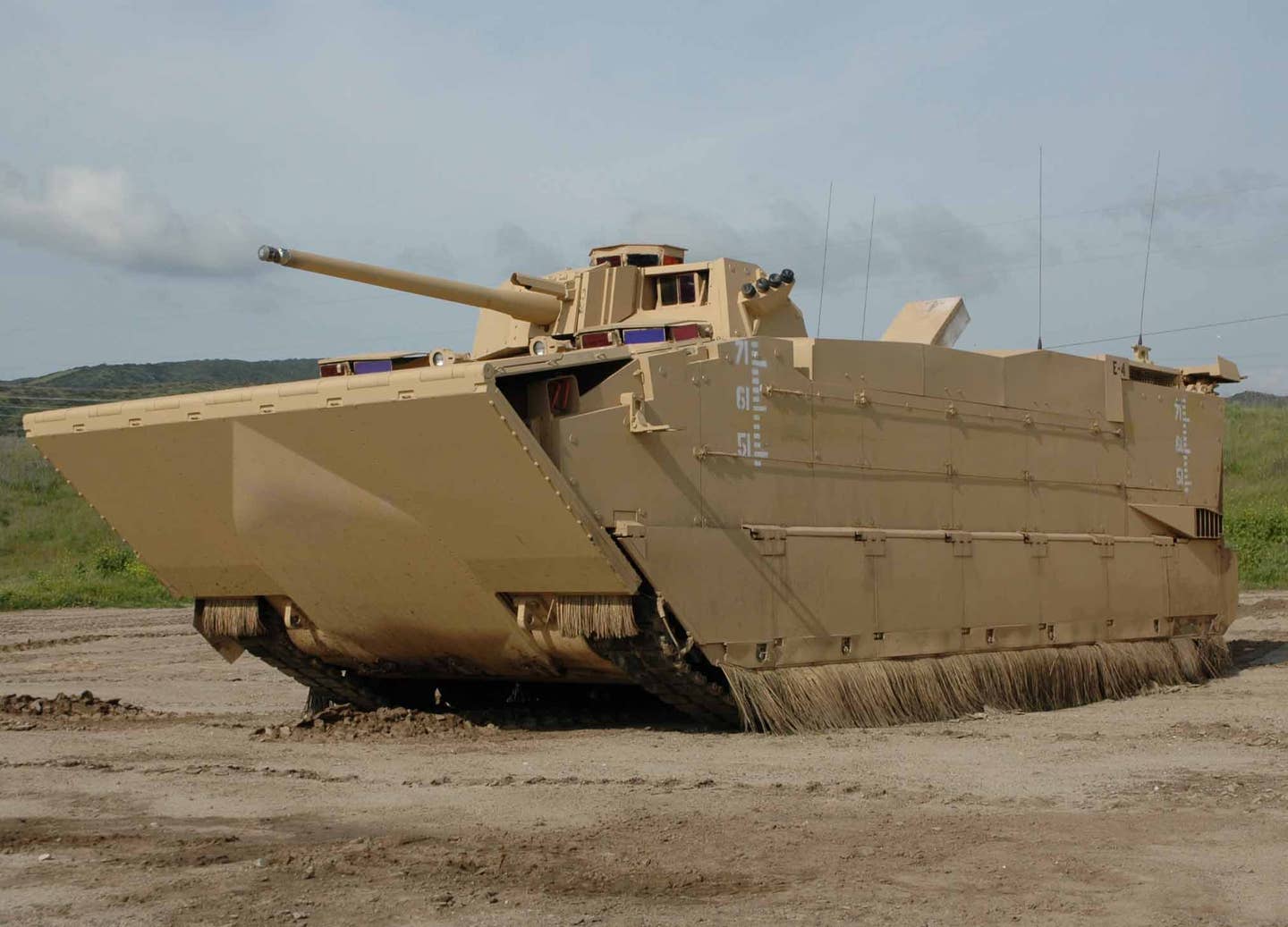A prototype of the Expeditionary Fighting Vehicle, planned for deployment to the United States Marine Corps before it was cancelled. (USMC photo)