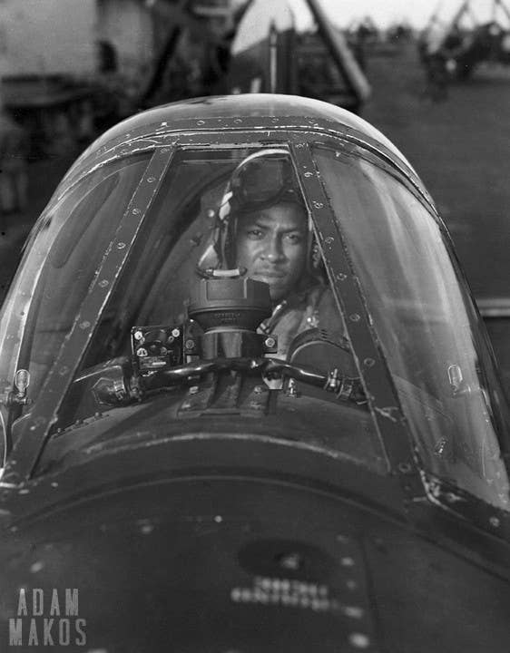  Ensign Jesse Brown in the cockpit of his fighter. Photo: Courtesy Adam Makos