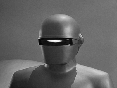 We bow before Gort, the humanoid robot from The Day The Earth Stood Still.