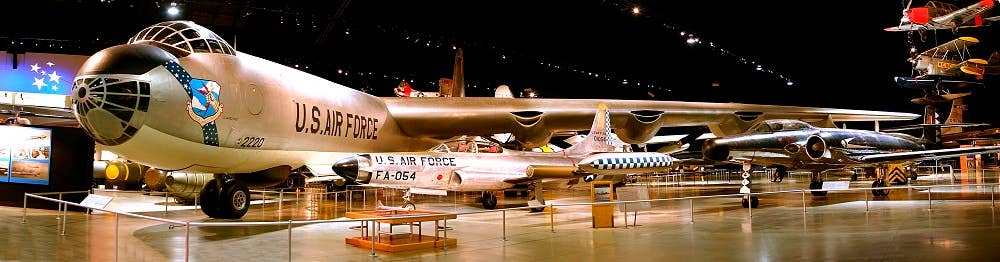 The immense scale of the B-36 is apparent by looking at the one on exhibit at the National Museum of the Air Force. (U.S. Air Force photo)