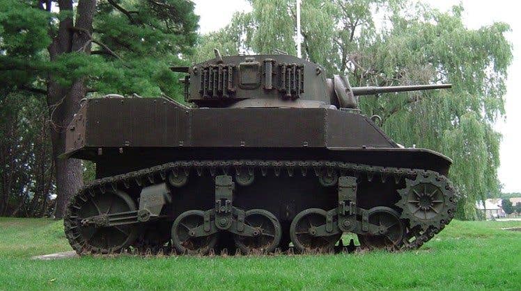 The Stuart M5A1 light tank. (Image from Wikimedia Commons user Balcer)