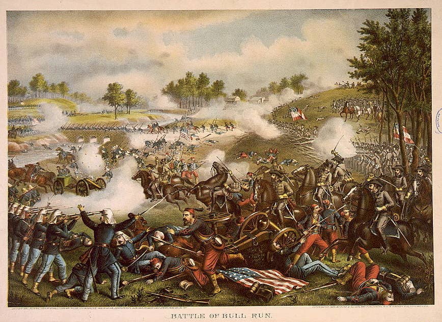Confederate and Union forces clash at the Battle of Bull Run. (Image: Library of Congress)