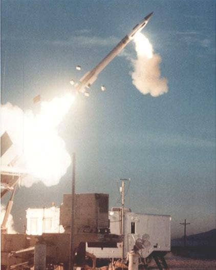 A Patriot missile test launch using the PAC-3 surface-to-air missile (Photo US Army)