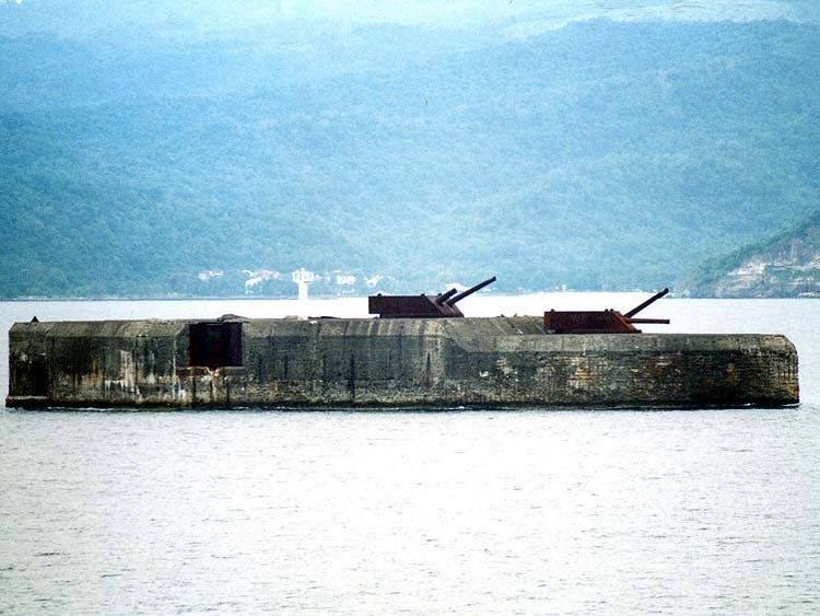 concrete battleship fort drum philippines
