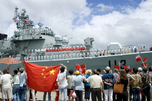 A Chinese destroyer pulls into Pearl Harbor, Hawaii in 2006. (Photo by: US Navy Mass Communication Specialist 3rd Class Ben A. Gonzales)