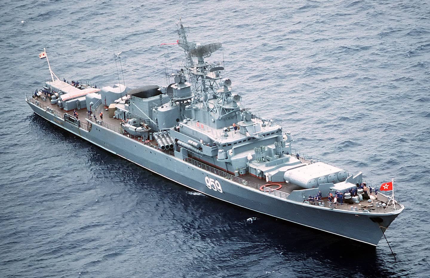 A Krivak-class frigate at anchor. (Photo from Wikimedia Commons)