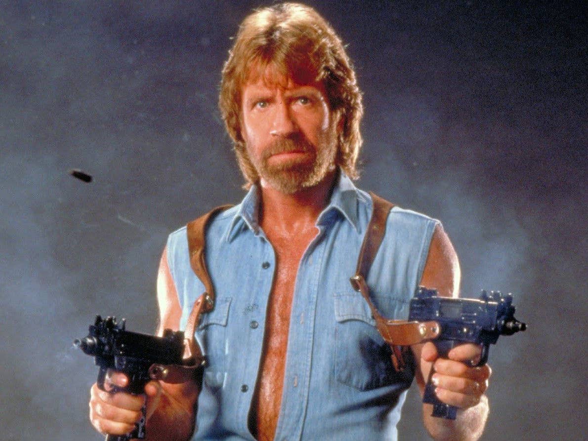 Chuck Norris never takes no for an answer. (Image from Cannon Films' Invasion U.S.A.).