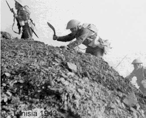 Nepalese warriors fighting against Hitler