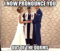 Seriously, a few pastors must spend all their time officiating junior enlisted weddings.