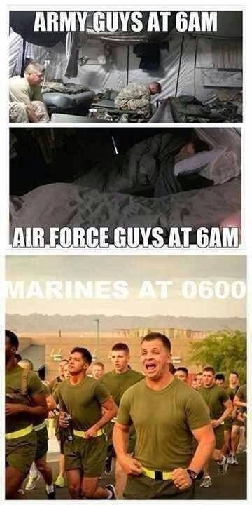 Yeah, Marines. You may be up first, but it doesn't make you cool.