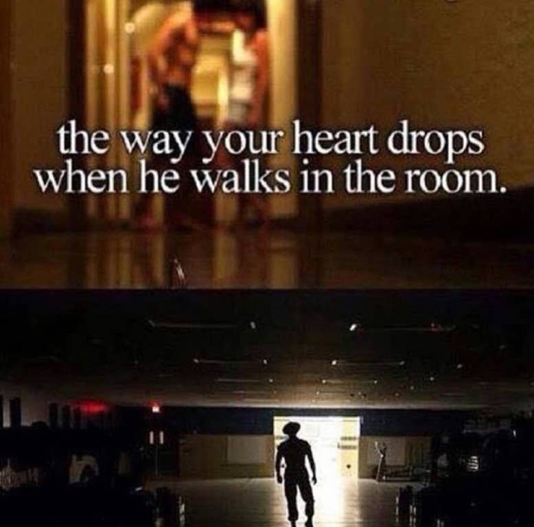 Of course, when the DI walks in, your heart doesn't drop so much as stop. Which is good, because he can find you when it's beating.