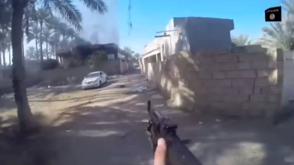 ISIS fighter with a GoPro camera films himself getting shot