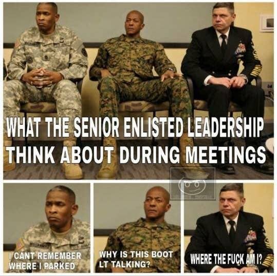 It's always great when lieutenants explain the military to senior enlisted.