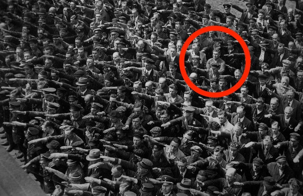 The tragically powerful story behind the lone German who refused to give Hitler the Nazi salute