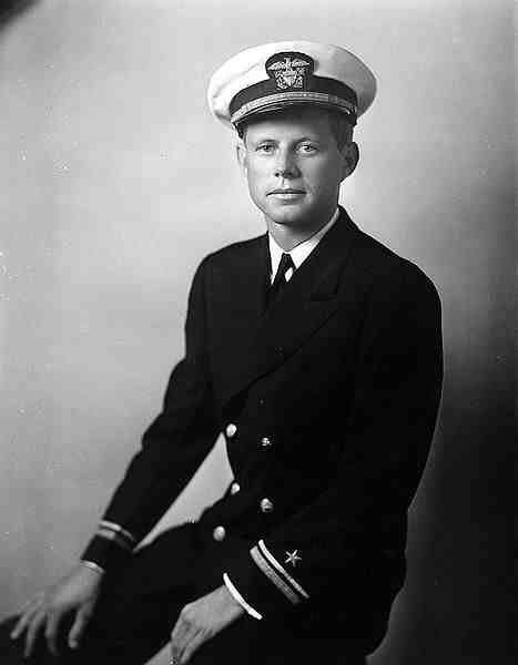 A young JFK in his Navy uniform Photo: Wiki Commons