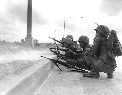 ARVN Rangers defend Saigon during the Tet Offensive (DOD Photo)