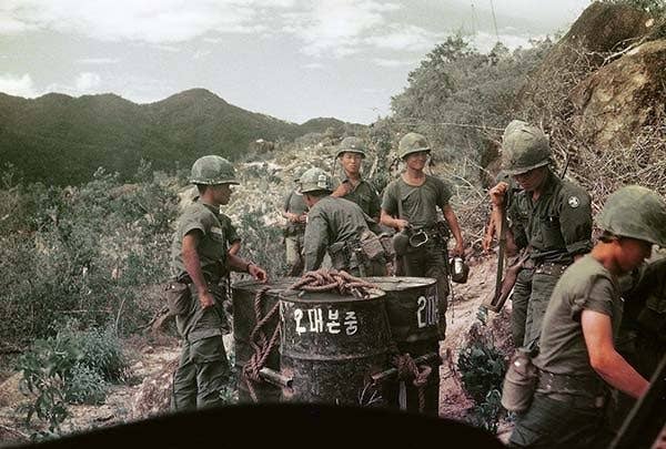Soldiers of the ROK 9th Infantry Division in Vietnam. Photo by Phillip Kemp.