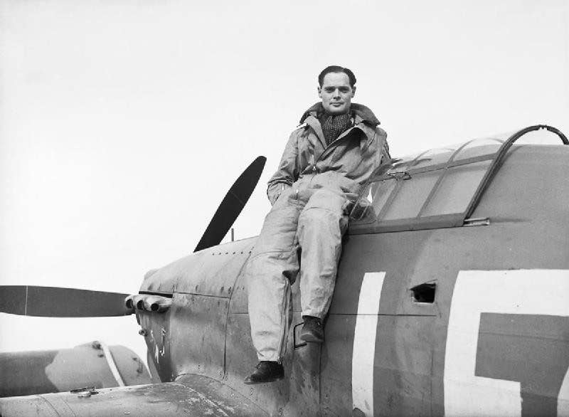  Douglas Bader as photographed in 1940 with two prosthetic limbs but massive balls. Photo: Royal Air Force photographer Devon S A