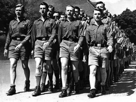 The Hitler Youth marches military style Photo: alternatehistory.com